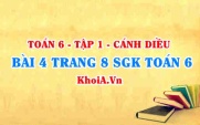 Bài 4 trang 8 SGK Toán 6 tập 1 Cánh Diều